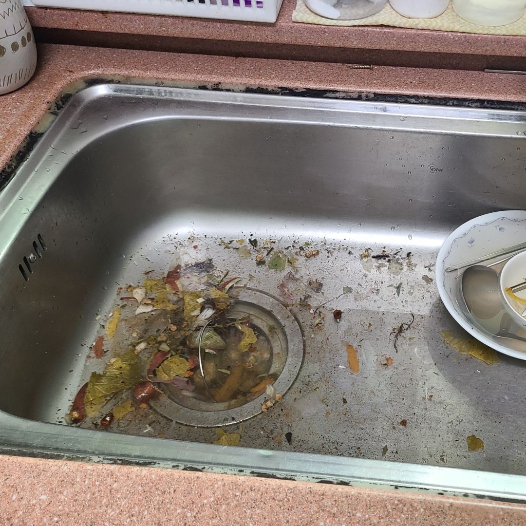 싱크대 막힘 시공 전