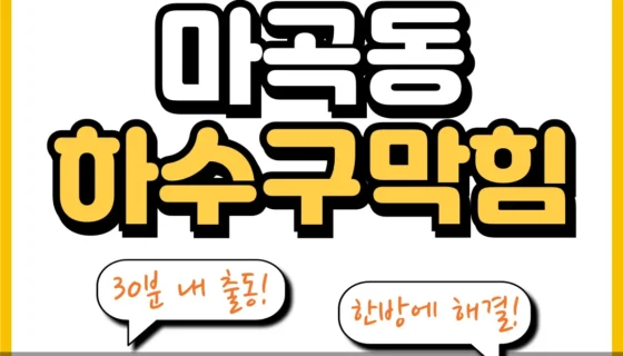 마곡동 하수구막힘