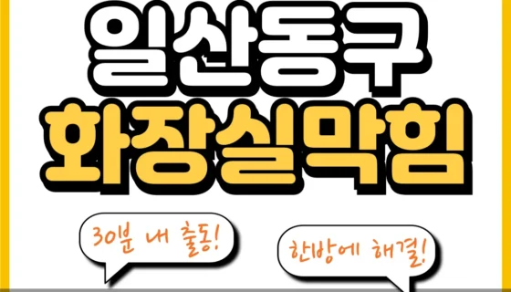 일산동구화장실막힘