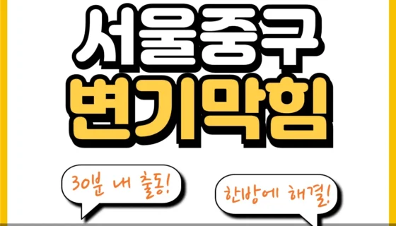 서울중구변기막힘