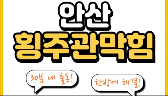 안산횡주관막힘