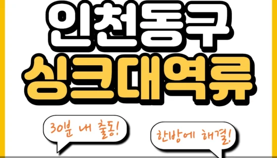 인천동구싱크대역류