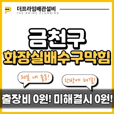 금천구화장실배수구막힘