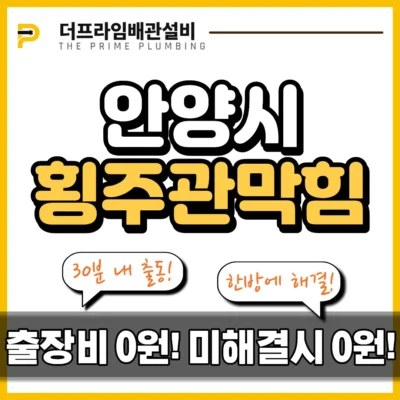 안양시횡주관막힘