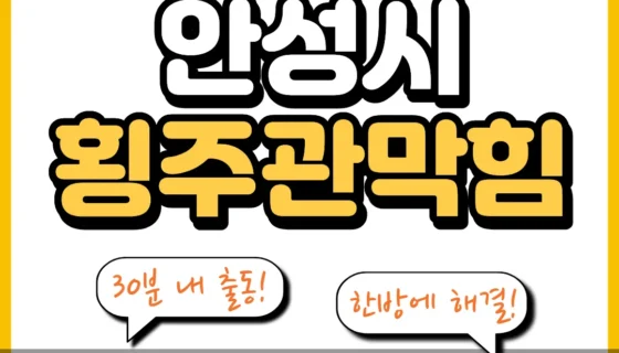 안성시횡주관막힘