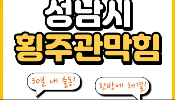 성남시횡주관막힘