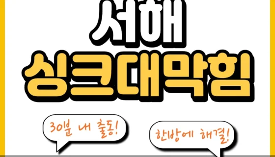 서해싱크대막힘