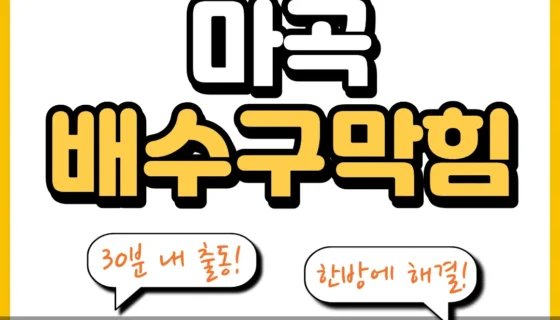 마곡배수구막힘