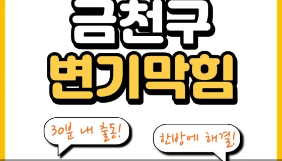 금천구변기막힘