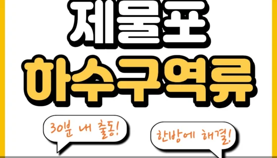 제물포하수구역류