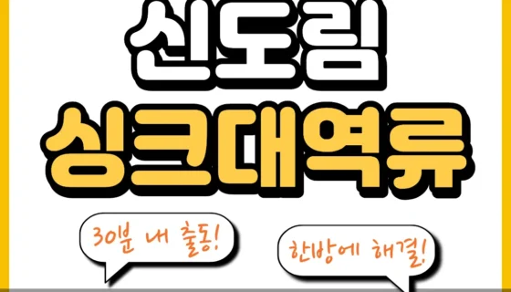 신도림싱크대역류