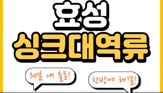 효성싱크대역류