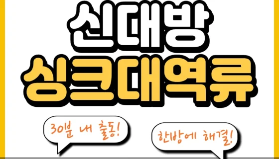 신대방싱크대역류