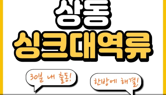 상동싱크대역류